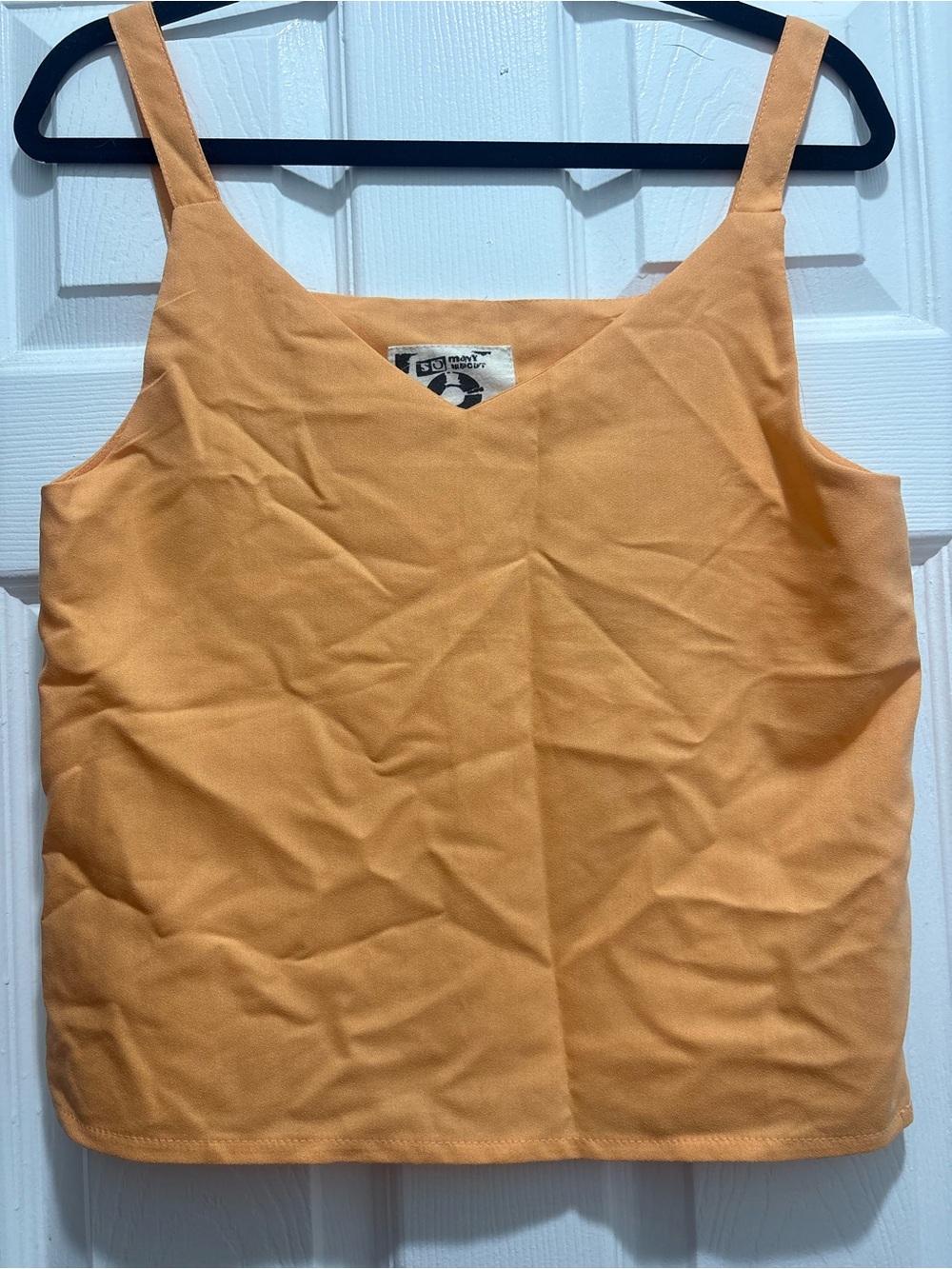 Square Neck Camisole Tank Top - Orange